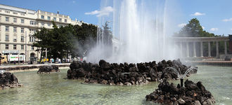 Fountains At The Soviet War Memorial, Vienna