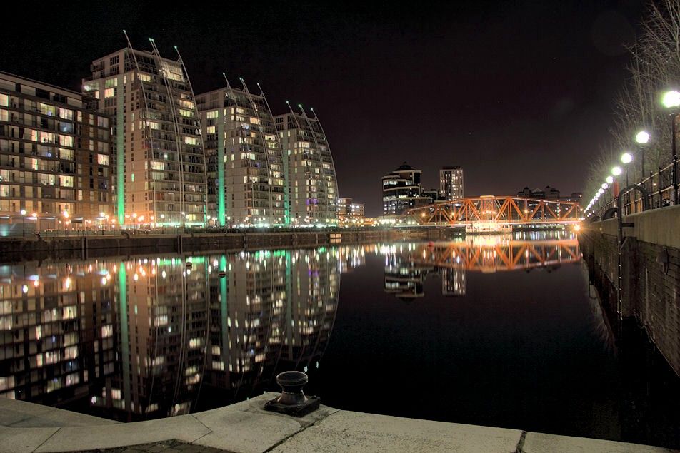 Salford Quays From The Lowry Bridge