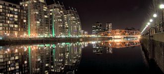 Salford Quays From The Lowry Bridge