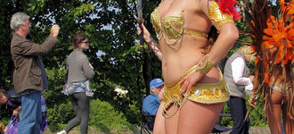 Female Carnival Dancer at Spalding Flower Festival